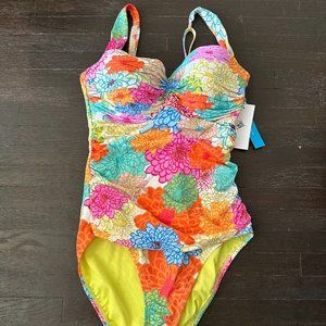 NWT Floral One Piece Swim